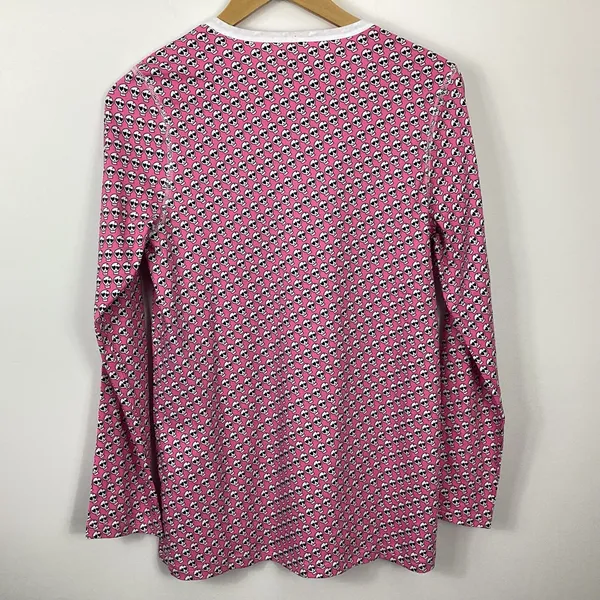 Bloomies x Roller Rabbit Doodle Skull Pajama Top Size Medium NWT - Image 3
