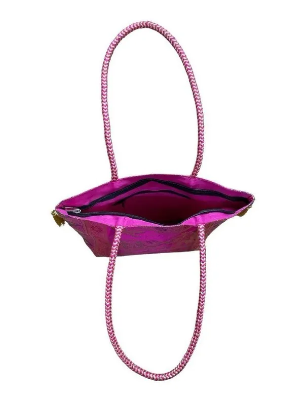 Nirvana Handicraft Silk Hand Bag/Shoulder/Tote Bag For Ladies/Girls - Image 7