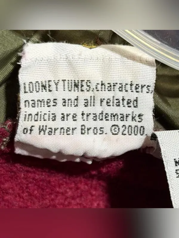 Vintage Y2K Looney Tunes Tweety Bird Fleece Hoodie Burgundy Small - Image 6