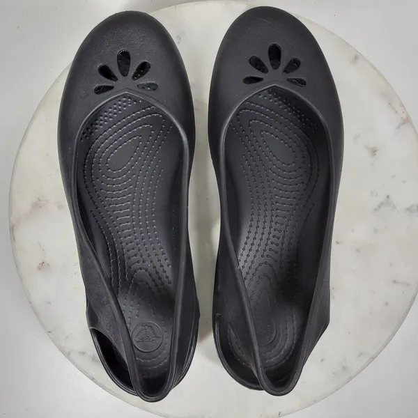Crocs Taylor Slingback Ballet‎ Flats Womens 11 Black Pull On Waterproof Outdoor - Image 8
