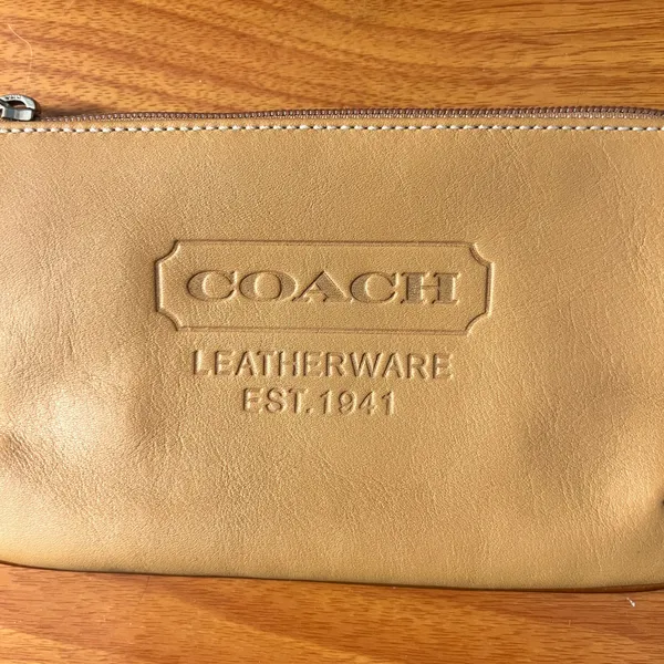 Coach Leatherware Est. 1941 Tan/Caramel Leather Wristlet - Image 2