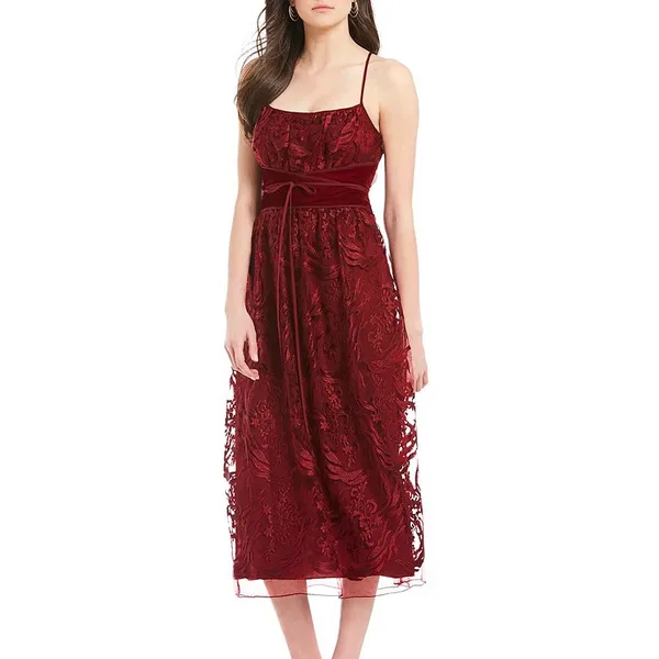 MSSP garnet velvet dress Red Size 6 - Image 3