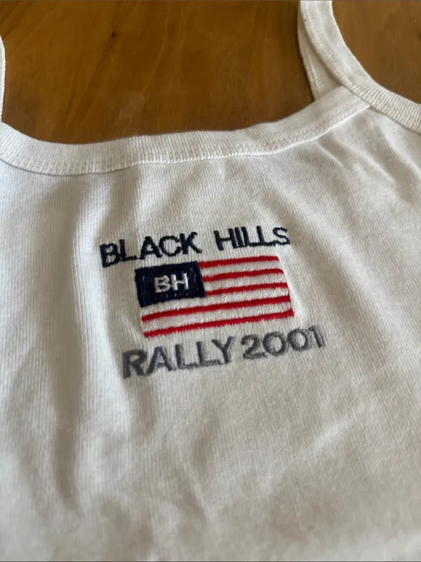Vintage Sturgis Rally 2001 White Tank Top - Image 3
