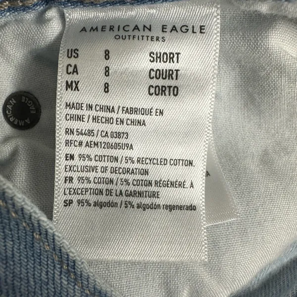 American Eagle super high waist skater jeans 4066 size 8 short - Image 6