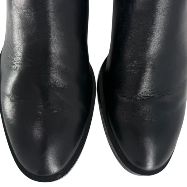 ZARA Women's Black Leather Chelsea Ankle‎ Boots Size 7.5 (EU 38) Minimalist - Image 11
