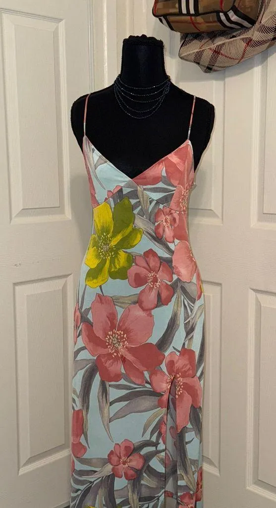 Lovely Day Floral Midi Dress in Pink and Yellow - Image 2