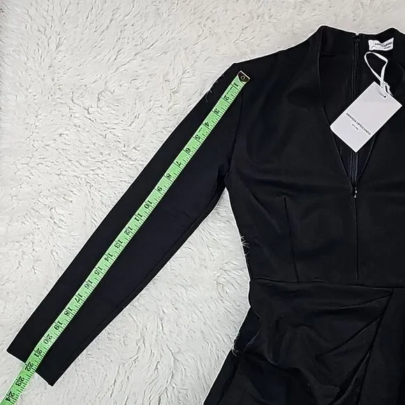 Amanda Uprichard -731 NWT‎ Women's Black Joaquin Night Out Zipper Dress Size S - Image 9