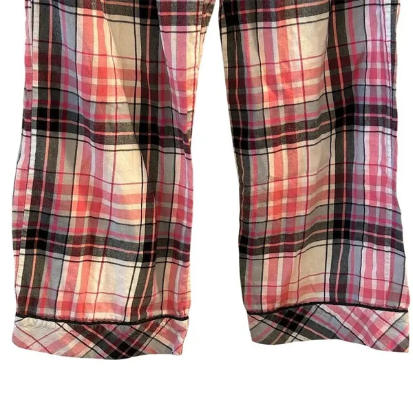 Victoria's Secret Women's M Pink Plaid Pajama Pants Elastic Waist‎ with Pockets - Image 2