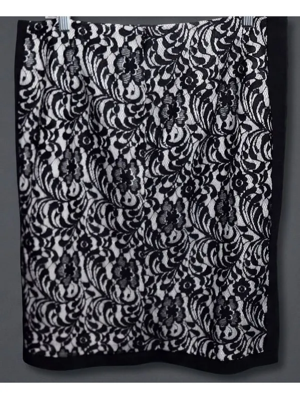 Worthington Black Lace Overlay Pencil Skirt NWT Career Evening Plus Size 16 - Image 3