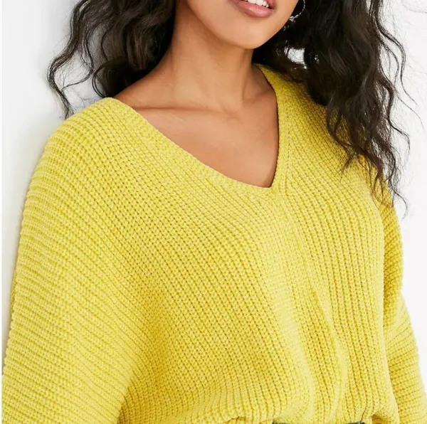 Urban Outfitters Oversized Chenille V-Neck Sweater - Image 3