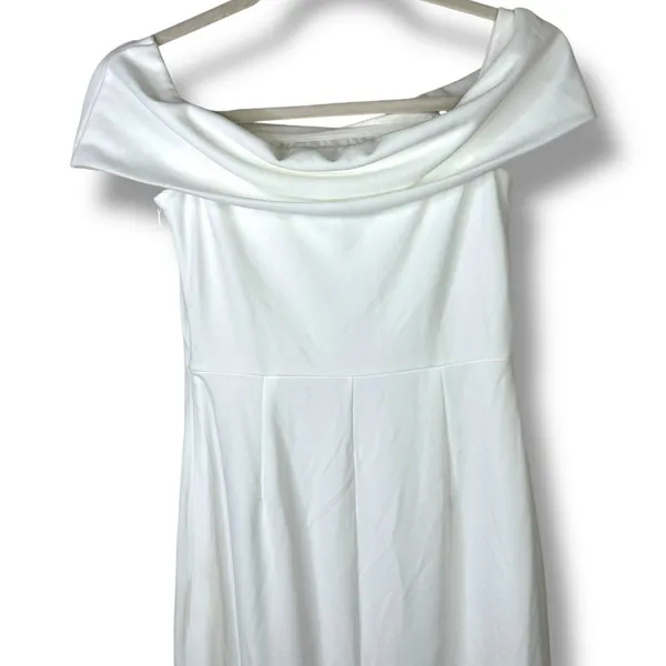 NEW Lulus Bridal Exceptional Romance White Off-the-Shoulder Mermaid Maxi Dress - Image 8