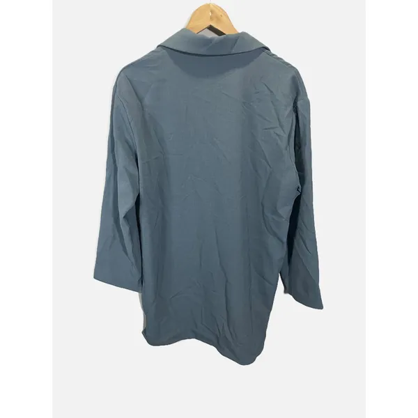 ASTR The Label Shift Dress Women Medium Blue V-Neck Long Sleeve Mini ADR102433 - Image 6