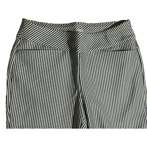Acegolfs Eagle Performance Pull On Stretch Ankle Pant Black White Gingham Sz S - Image 7