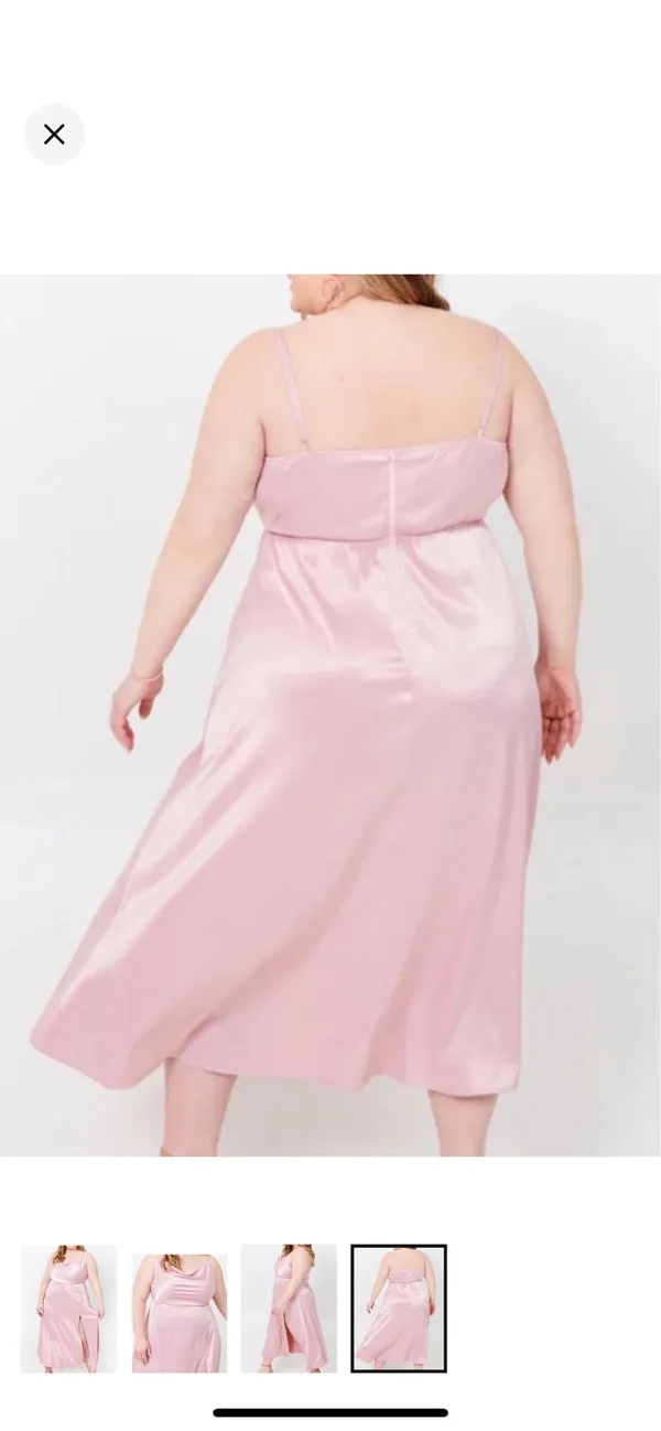 Altar'd State Arula light pink satin dress - Image 4