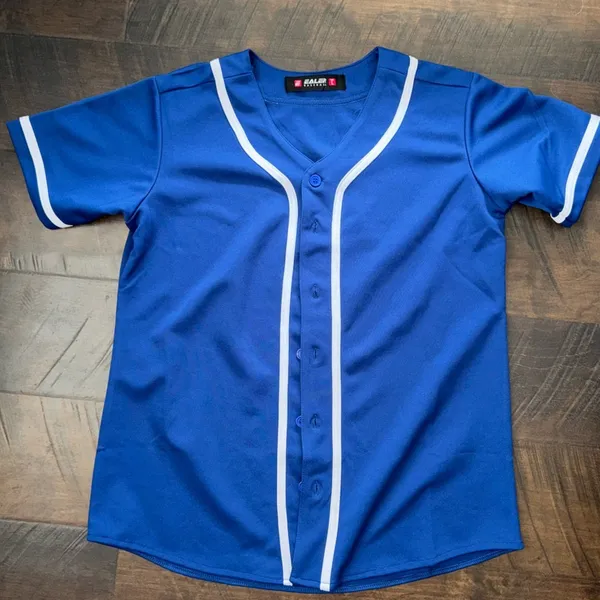 Champion Blue Baseball Jersey - Image 3
