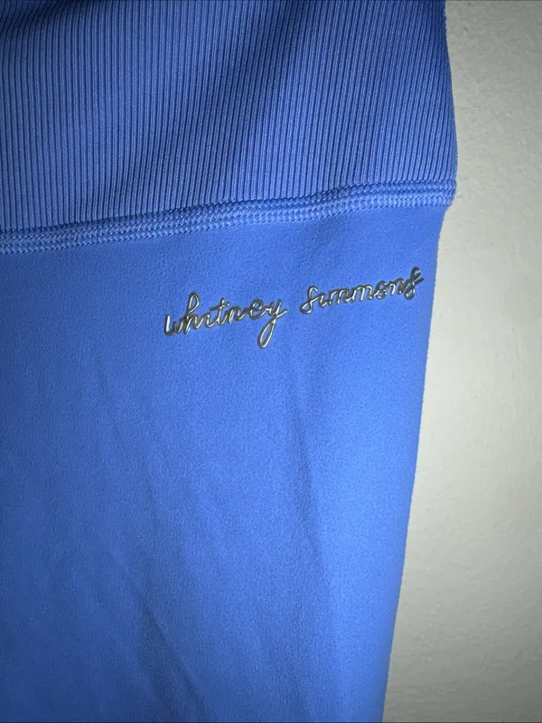 Gymshark X Whitney Simmons Collab V2 Scrunch Back Blue Legging High Rise Size S - Image 3
