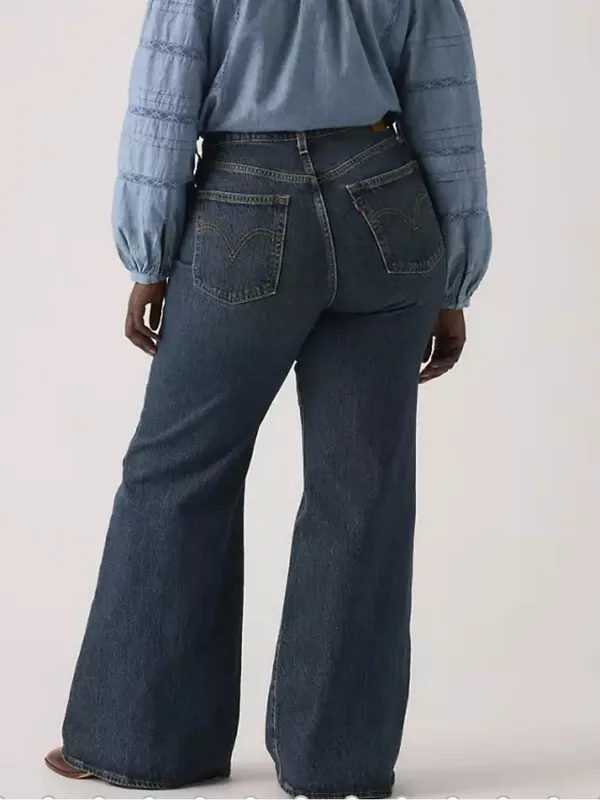 Levi’s Ribcage Bell denim jeans highest rise stretch 32 - Image 4