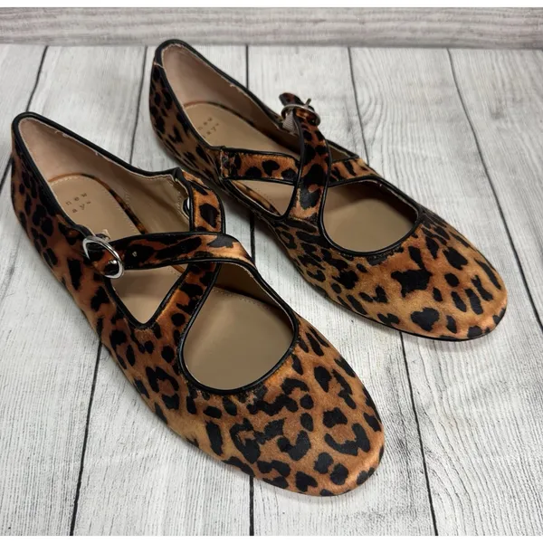 A New Day Women Tasmin Leopard Print Flats Size 10 - Image 2