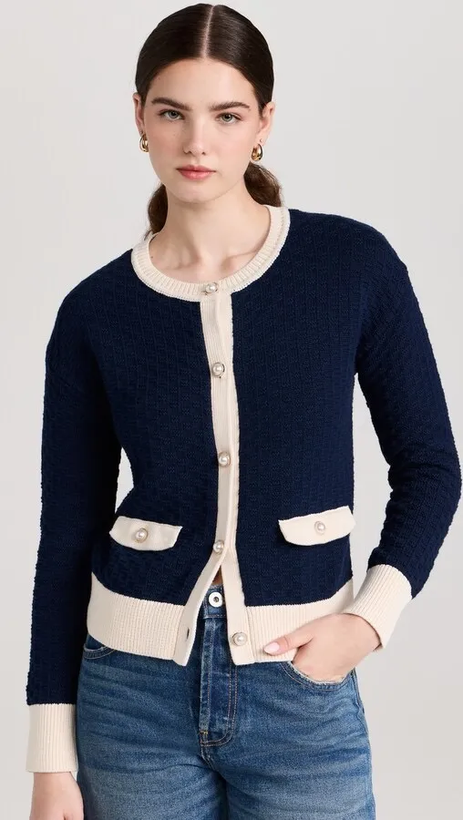 525 contrast trim trophy cardigan  - Image 4