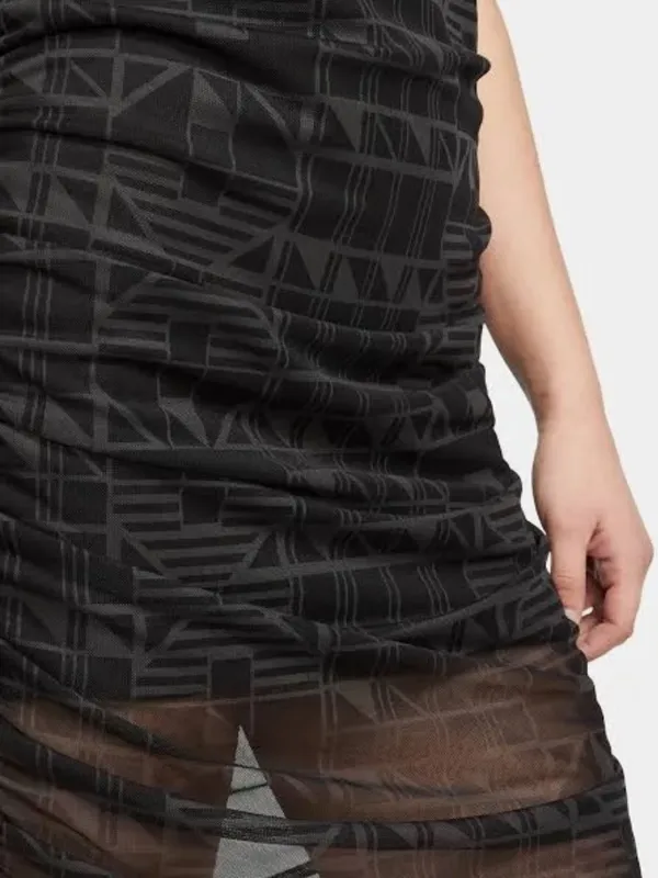 NIKE SPORTSWEAR Two-layer Black Indio Ruched Seam Dress, size Small, NWT - Image 7