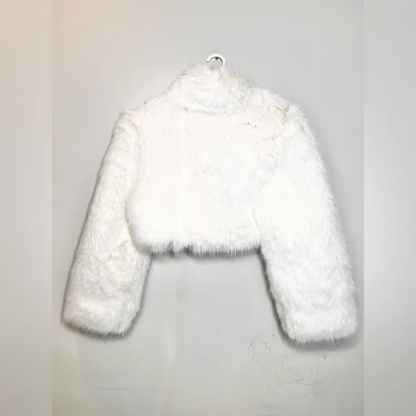 Alo Yoga Opulent Faux Fur Cropped Jacket Size Small Winter Coat LIMITED. - Image 5