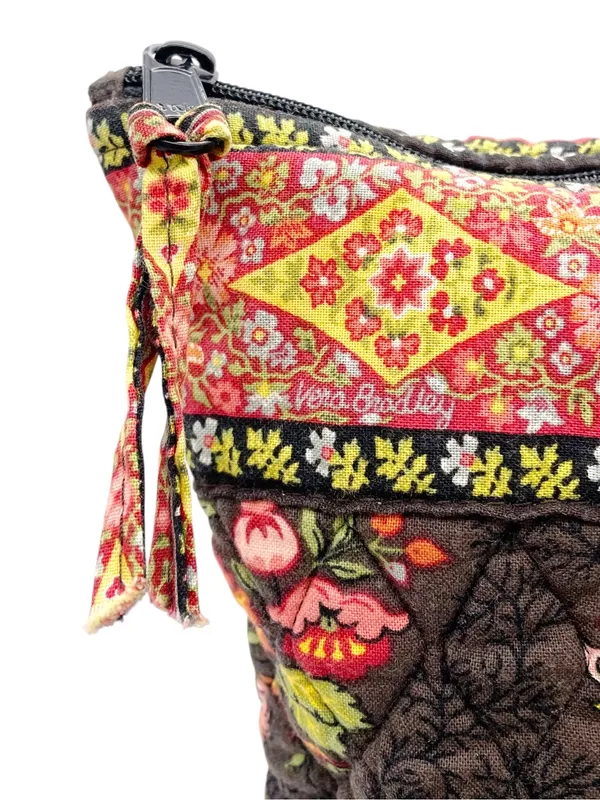 Vera Bradley Chocolat Villager Scalloped Tote Bag Brown Floral Vintage 2003 Y2K - Image 7
