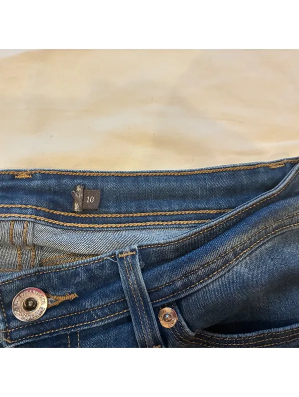 Levi’s Womens Y2K Western Mid Rise Bootcut Flare Medium Wash Blue Jeans Size 10 - Image 4