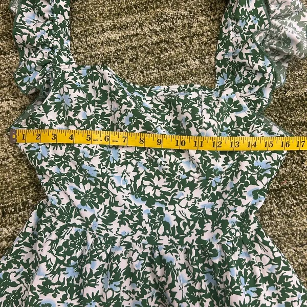 Tie back mini dress Green - Image 4