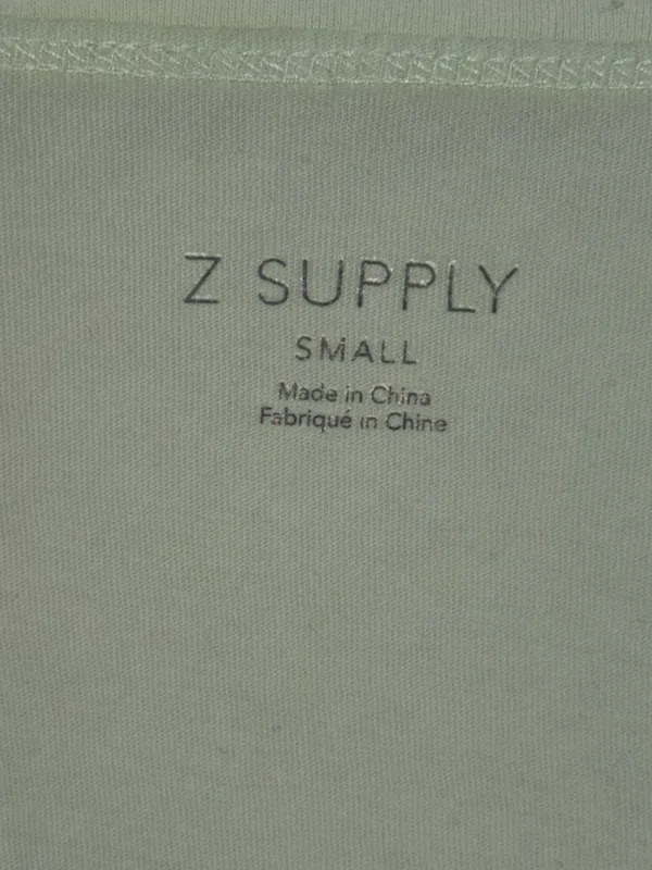 Z SUPPLY Organic V-Neck Tee in Whisper Mint - Image 3