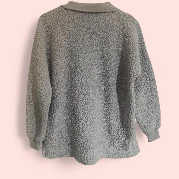 Women’s Aerie Dream Sherpa Quarter Zip Pullover Lilac Size XS - Image 6