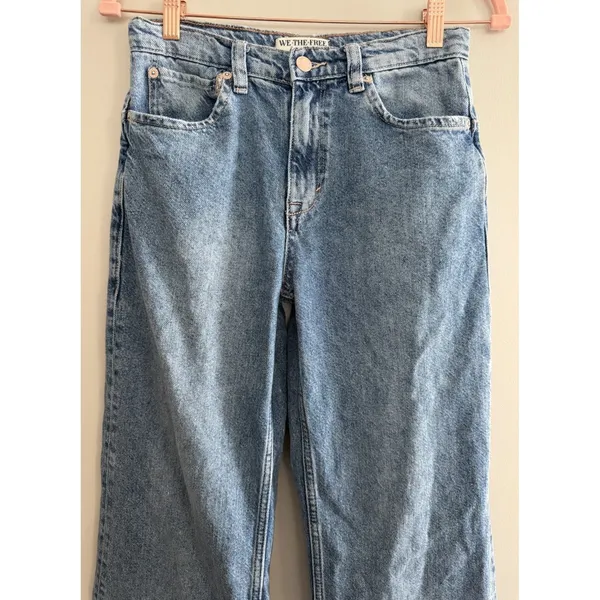 Free‎ People We The Free Tinsley Baggy High Rise Straight Leg Jeans Women's 24 - Image 3