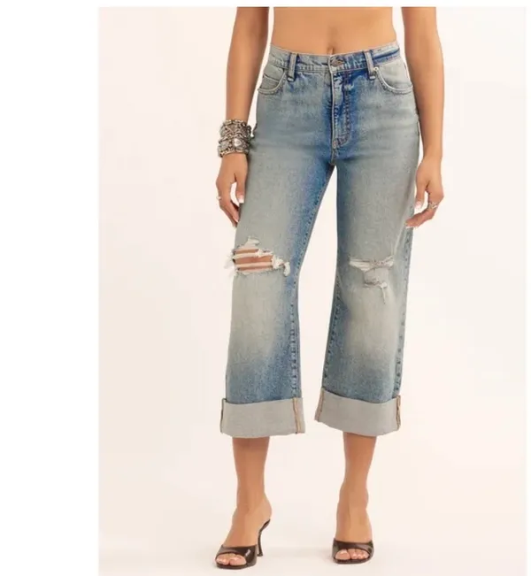 Jessica Simpson wide leg boyfriend pants - Image 2