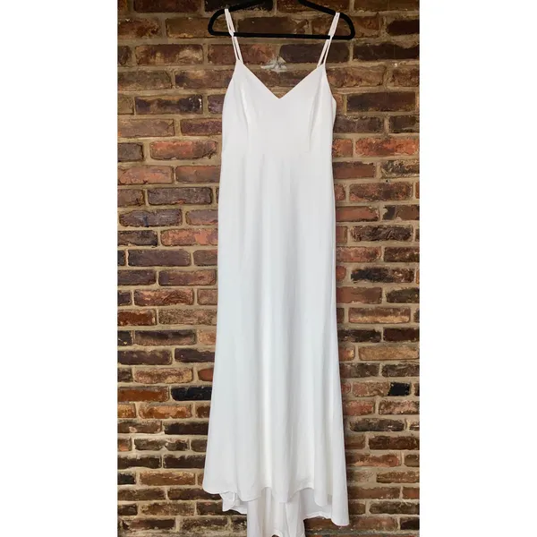NWOT Lulus Feeling of Forever White Sleeveless Mermaid Maxi Dress Women's Medium - Image 3
