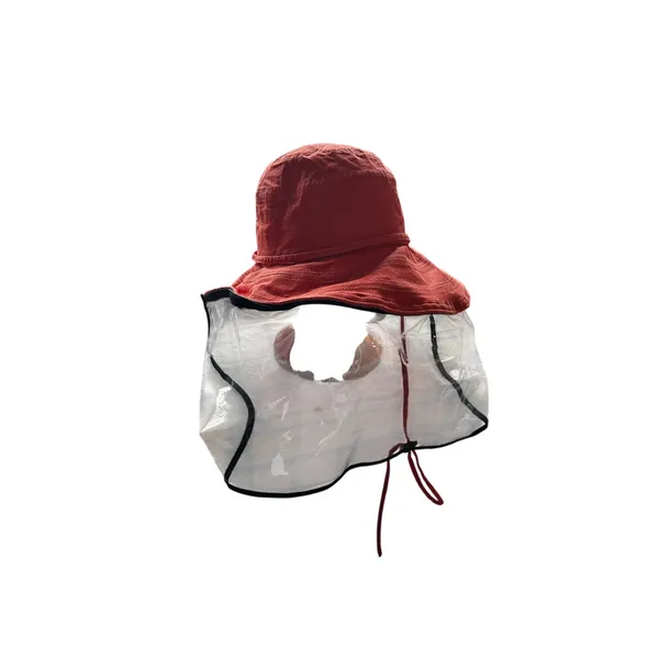 Jeff & Aimy wide brim sun bucket hat with detachable face shield - Image 3