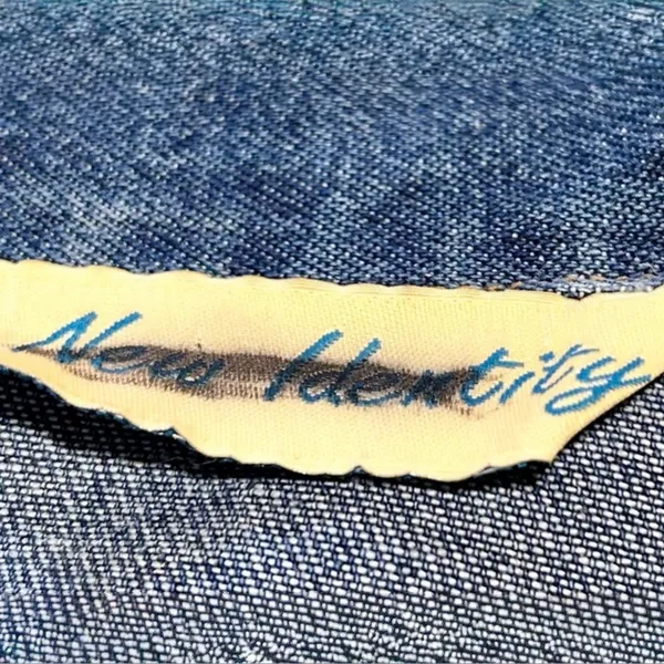 Vintage New Identity Denim Jacket Boho Lace Trim Button Front Cotton India~ M💛 Blue Size M - Image 12