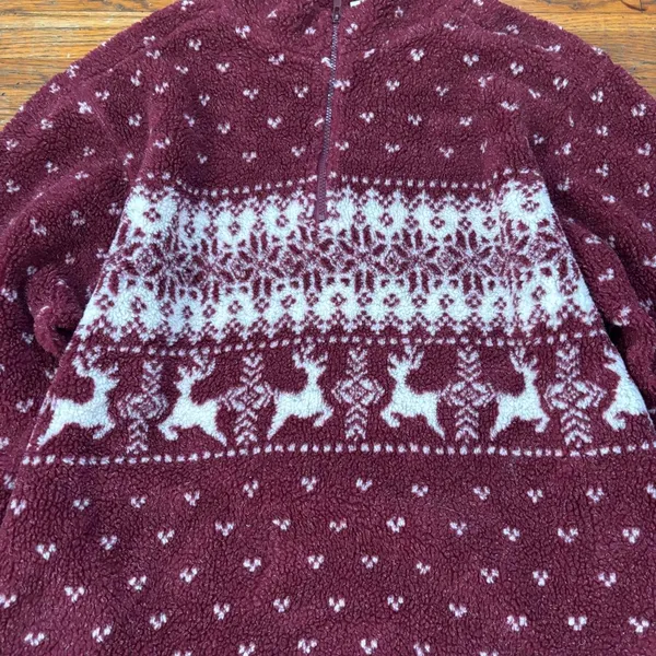Cherokee Fleece Half zip Christmas sweater - Image 2
