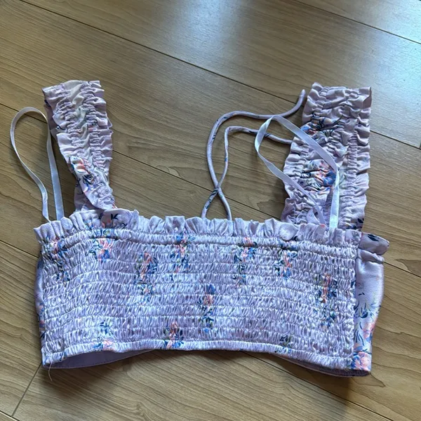 More to a come a floral crop Purple Size XS - Image 3