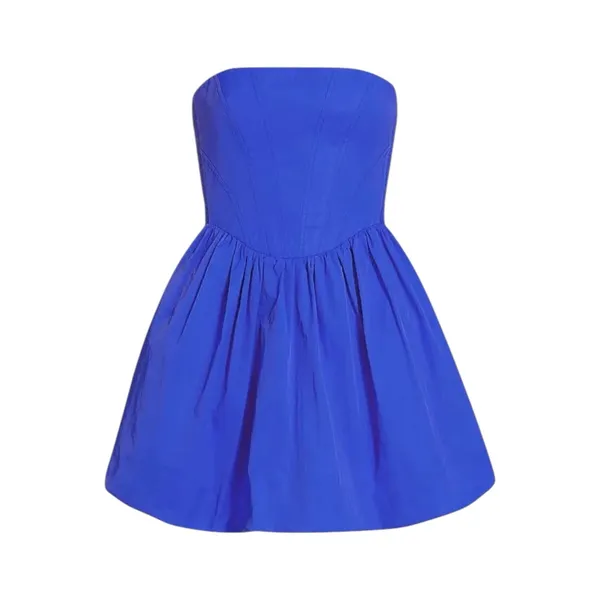 AMANDA UPRICHARD Pompeo Strapless Mini Dress, Cobalt, Medium - Image 12