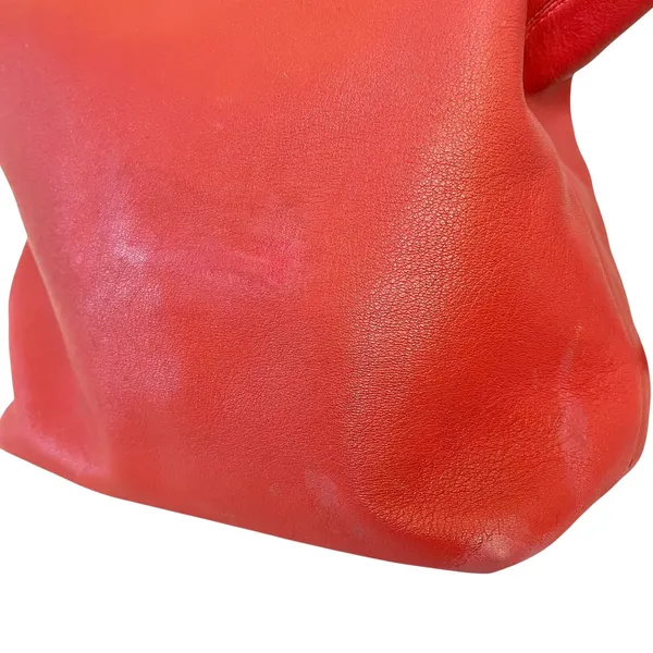 Coach Legacy Carnelian Leather Duffel #19889 - Coral Red Bucket Shoulder Bag - Image 9