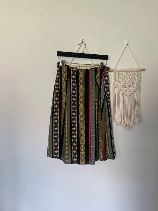 Anthropologie Eri + Ali Scarf Printed A-line Midi Skirt - Image 2