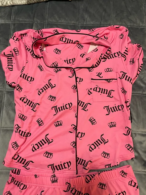 Brand New Juicy Couture Pajama Set Top & Shorts US M - Image 2