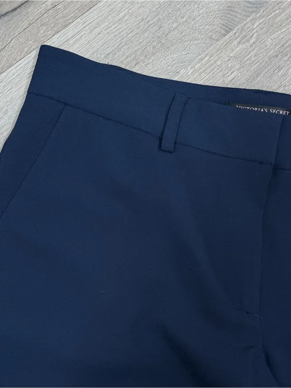 Victorias Secret Tapered Leg Ankle Pants Trousers Blue 8 Mid‎ Rise Lightweight - Image 4