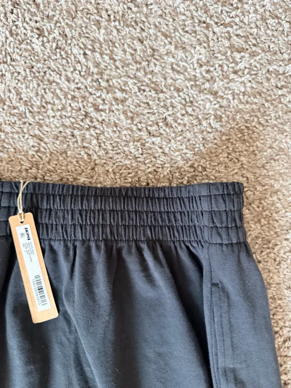 Skims cotton jersey wide leg pants woman's size small relaxed fit in soot NWT - Image 6