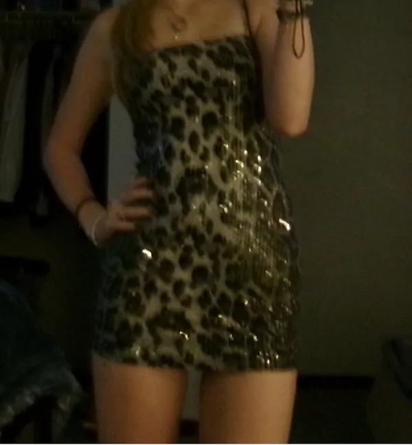 Leopard Dress Gold - Image 2