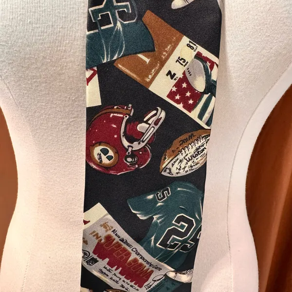 Andrew Rosetti Men's Tie NFL Super Bowl Silk Necktie Football Vintage Cravat - Image 9