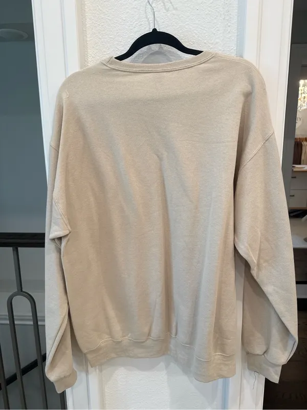 Jerzees Nublend “God Is Good” Beige Crewneck Sweatshirt Large NWT - Image 5