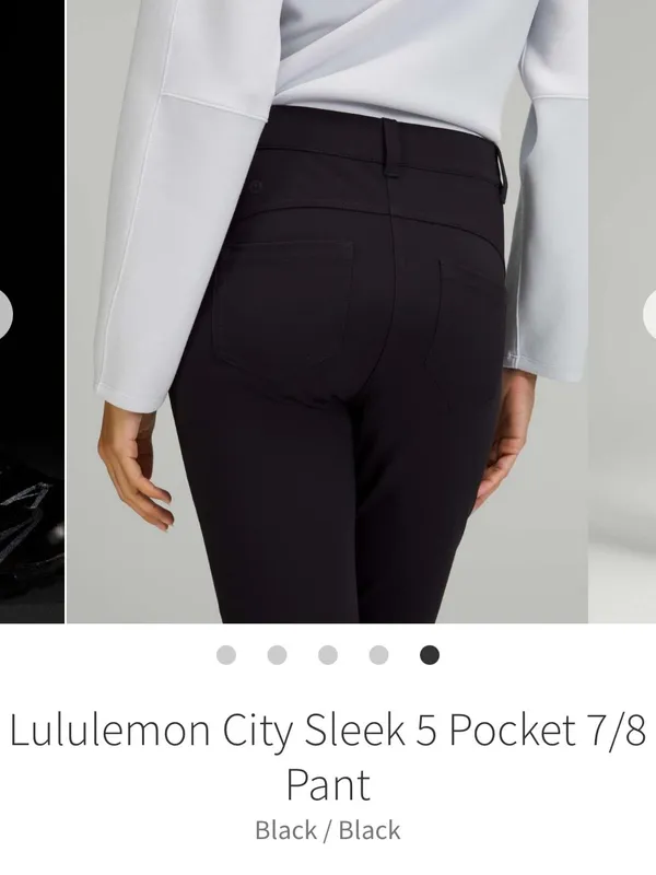 Lululemon City Sleek 5 Pocket 7/8 Pant Black - Image 3