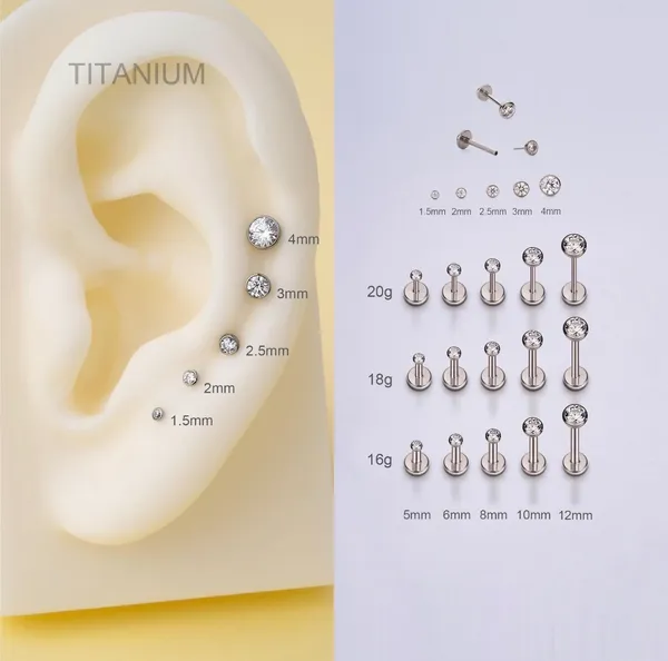 Push Pin Flat Back Earring - Image 2