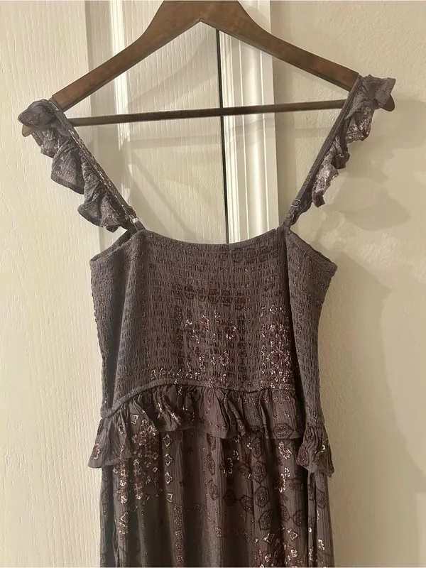 Blue B Collection Wide Leg Jumpsuit Brown - Image 6