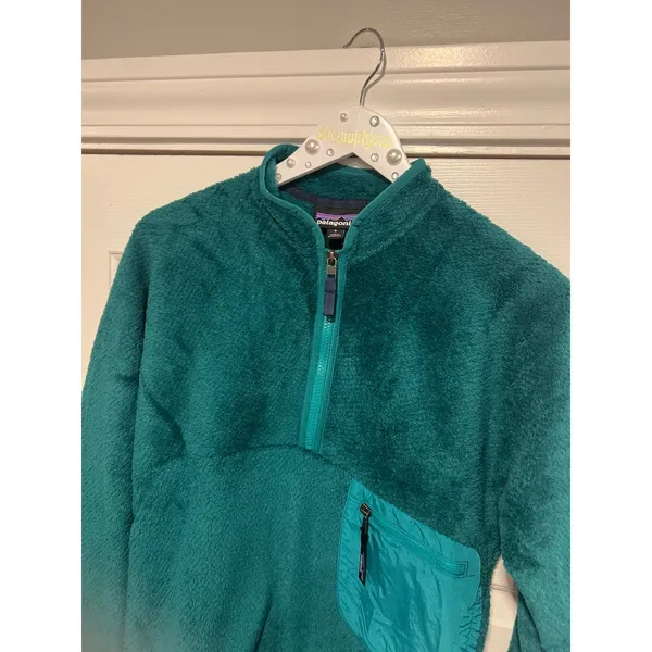 Patagonia Women's Re-Tool 1/2-Zip Pullover green women's small‎ - Image 3